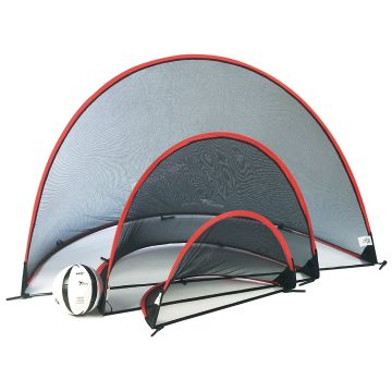 Precision Pop-Up Goals - 180 x 110cm - Black/Red - Pair