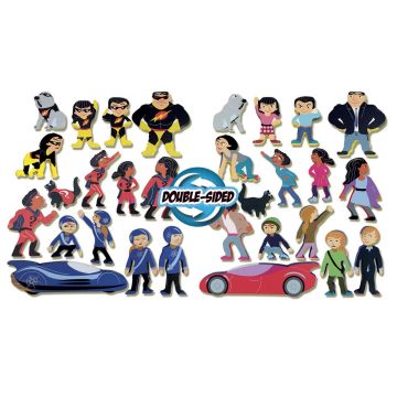 Yellow Door Come Alive Superheroes Wooden Characters