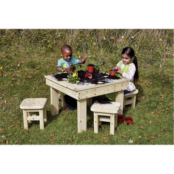 Potting Table and Stools