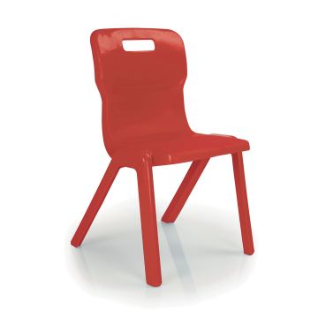 Titan One Piece Chair - Red - 8-11 years
