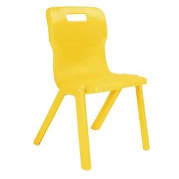 One Piece Titan Chair - Size 4 Ages 8-11 - Yellow