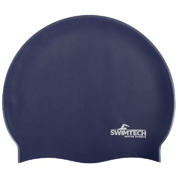 Swimtech Silicone Swim Cap - Navy Blue