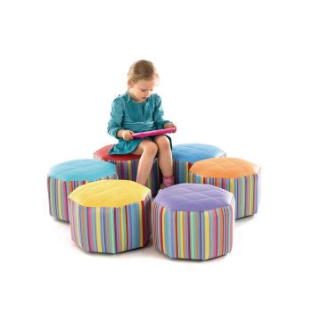 Small Hexagonal Pouffe - Pack of 6