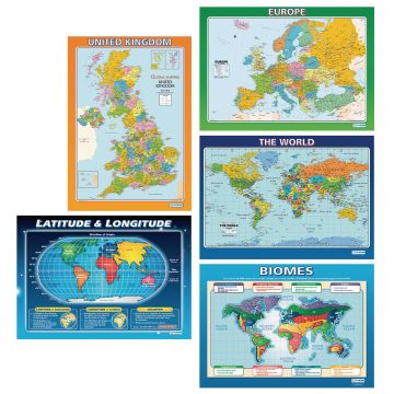 Maps Posters - Pack of 5