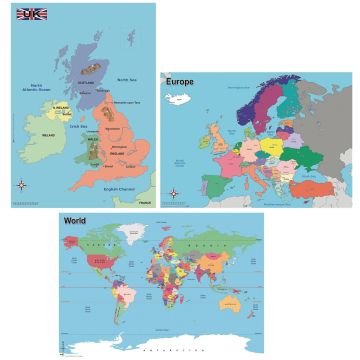 Simple Maps - Pack of 3