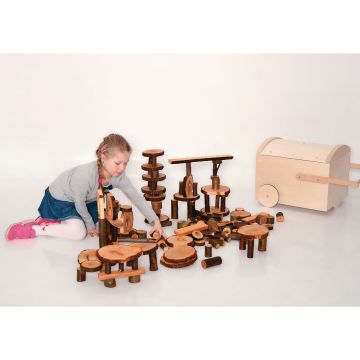 Natural wooden EcoBlocks - Pack of 144