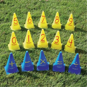 First-Play Number and Symbol Cones - Pack of 15