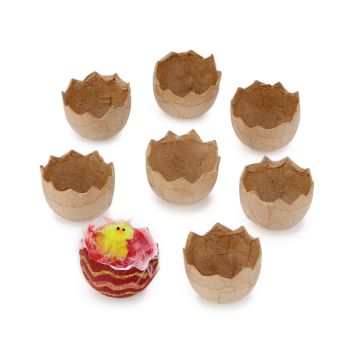 Papier Mache Eggshells - Pack of 8