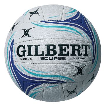 Gilbert Eclipse Match Netball - Size 4 - White/Blue