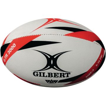 Gilbert G-TR3000 Training Rugby Ball - Size 3 - White/Red