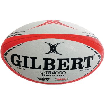 Gilbert G-TR4000 Training Rugby Ball - Size 3 - White/Red