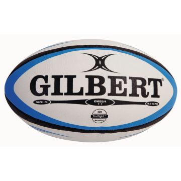 Gilbert Omega Match Rugby Ball - Size 5 - Blue/Black