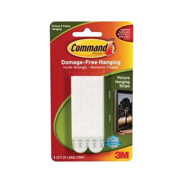 Command Picture Hanging Strips White Large - Pack of 4