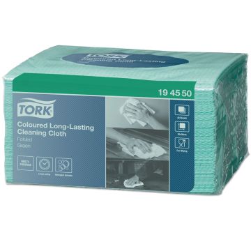 Tork Long-Lasting Cleaning Cloth (8) - Green - Pack of 40