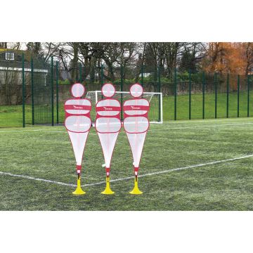 Precision Pop Up Mannequin - White/Red - Set of 3