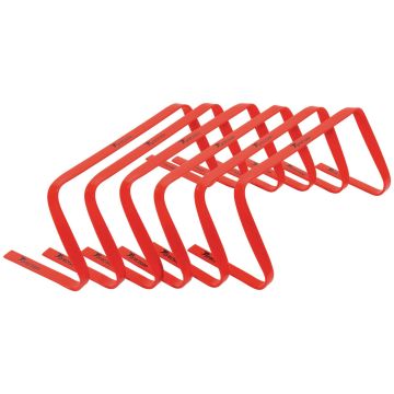Precision Flat Hurdles - 9in - Red - Pack of 6