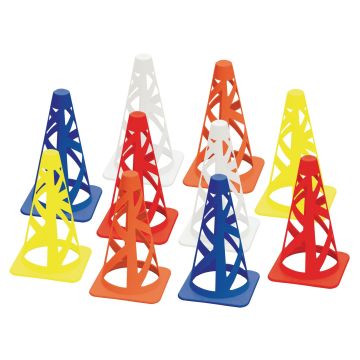 Vinex Collapsible Cones - Assorted - 23cm - Pack of 10