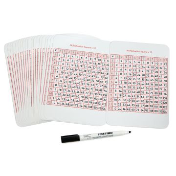 A5 Double Sided Multiplication Grid - Pack of 35