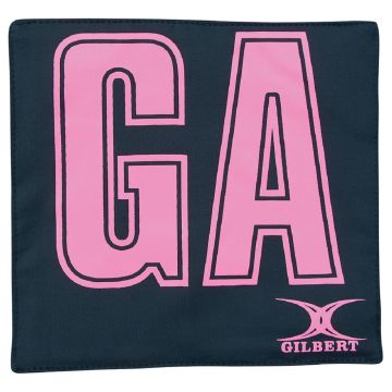 Gilbert Netball Pro Patch Bib - Black/Pink - Pack of 14