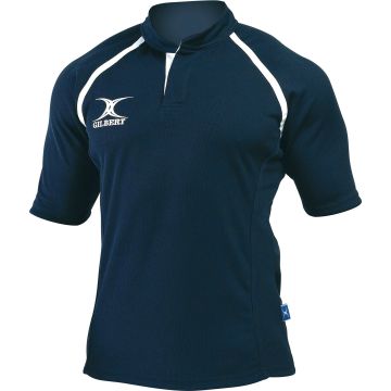 Gilbert Xact Plain Rugby Shirt - Navy - M