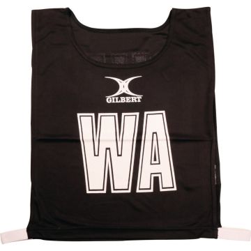 Gilbert Netball Bib - Black - Pack of 7