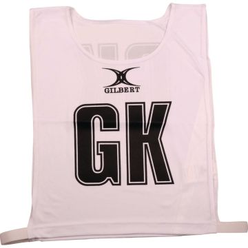 Gilbert Netball Bib - White - Pack of 7