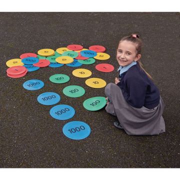 Indoor/Outdoor Place Value Counter Mats - Pack of 80