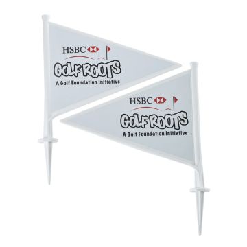 White Flag-Golf Roots Sticker Both Sides