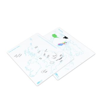 World and UK A3 Whiteboards - Pack of 5