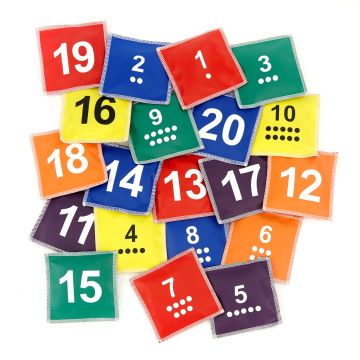 1-20 Number Bean Bags - Pack of 20
