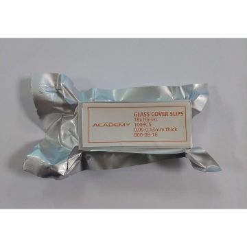 Cover Glasses 18x18mm 0.09-0.13mm - Pack of 100