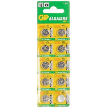 Button Cell Alkaline Battery LR44 - Pack of 10