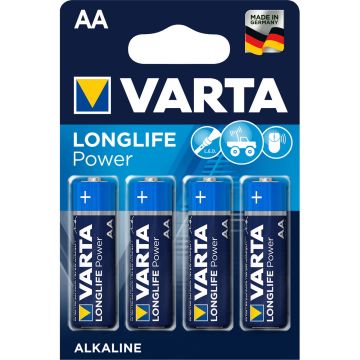 Varta Battery Alkaline Manganese Size AA - Pack of 4