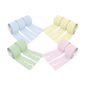 Classmates Pastel Corrugated Border Rolls - Pack of 10