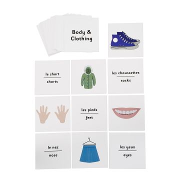 French Flash Cards - Body and Clothing
