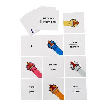 French Flash Cards - Colour -Number