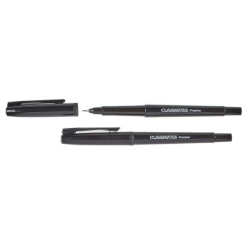 Classmates Fineliner Pen Black - Pack of 10