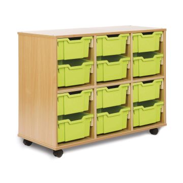Stackable 12 Deep Tray Unit - Assorted