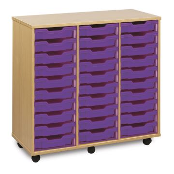 30 Shallow Tray Unit - Purple Trays