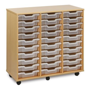 30 Shallow Tray Unit - Clear Trays