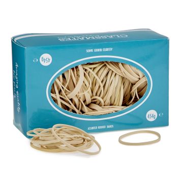 Classmates Rubber Bands - Assorted Sizes - Pack of 454g