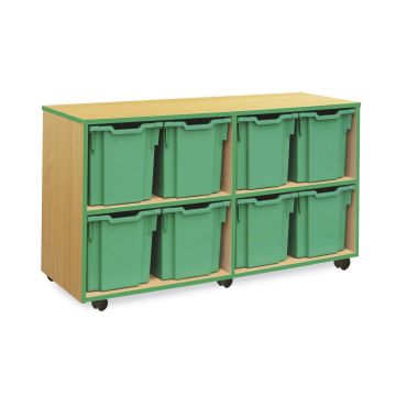 8 Jumbo Tray Unit - Green Trays