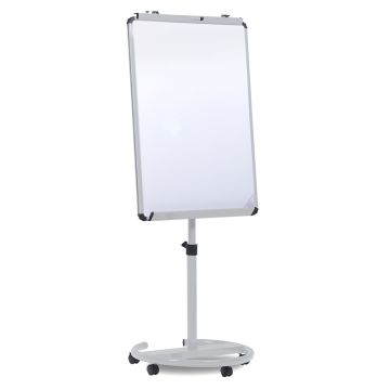 Mobile Easel with Round Base - White