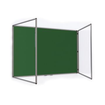 SmartShield FlameShield Lockable Noticeboard - 600 x 900mm - Aluminium/Blue