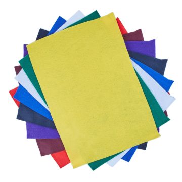 Assorted Coloured A4 Felt - Pack o f 8