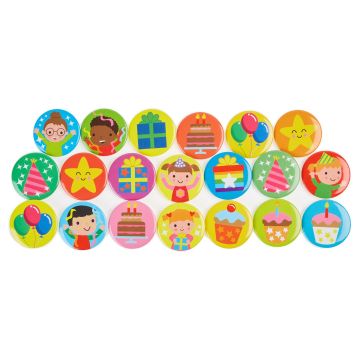 Birthday Badges - 38mm - Pack of 20