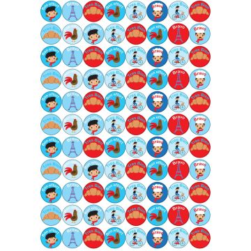 French Merit Stickers