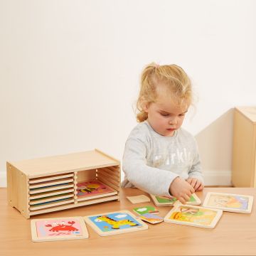 Jigsaw Set With Storage - 4 Piece