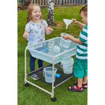 Sand and Water Clear Tray and Stand