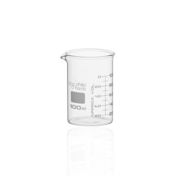 Philip Harris Beaker Squat Form With Spout 100ml - Pack of 12